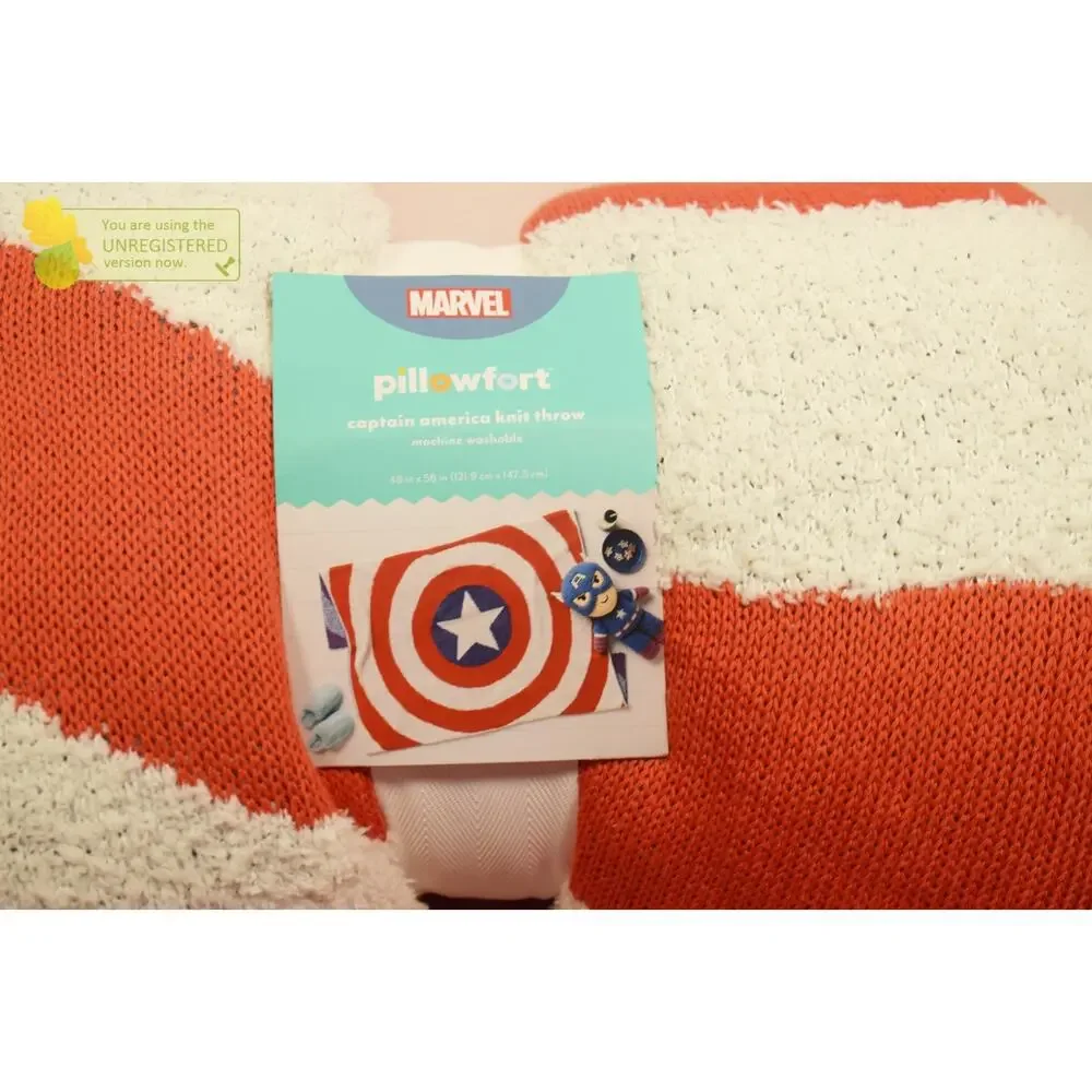 Pillowfort Marvel Captain America Shield Knit Kids' Throw Blanket 48x58